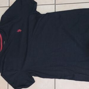 U.S. Polo Assn. Men's Black Tee with Red Emblem